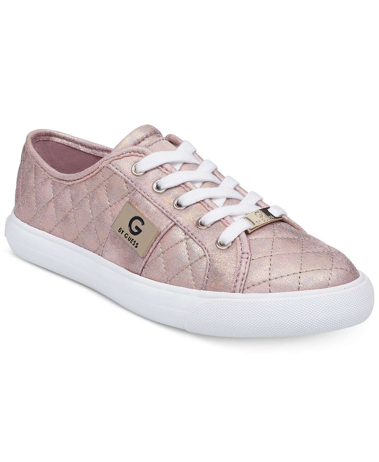 Guess Women's Loven Casual Lace-up Sneakers - White - Walmart.com
